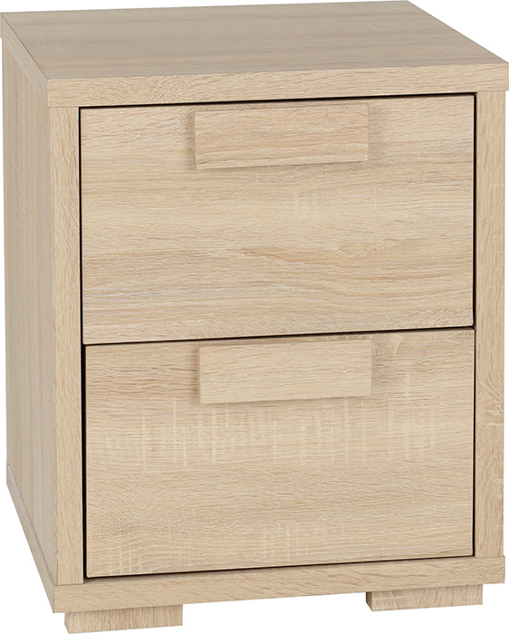 Cambourne 2 Drawer Bedside Chest In Sonoma Oak Effect